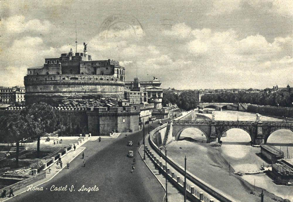 Roma, cartolina di George Cattaui ad Alberti, 1959